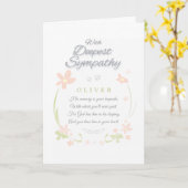 ペットの同情カード – 男性 – 最も深い悔やみや弔慰 カード (黄色い花)