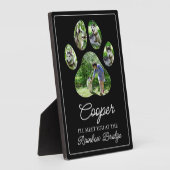 ペットの名前と写真を入れた肉球の追悼デザイン フォトプラーク (側面)