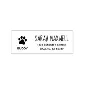 ペットの名前と足跡の差出人住所 ラバースタンプ (インプリント)