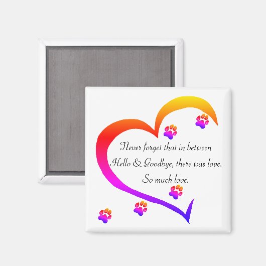 ペットの哀悼の意の悔やみや弔慰磁石の紛失 マグネット (正面/裏面)