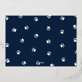 ペットの喜びを解き放つ フォト 箔シーズンカード (裏面)