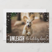 ペットの喜びを解き放て！愛犬の写真を使ったクリスマスカード シーズンカード (正面)