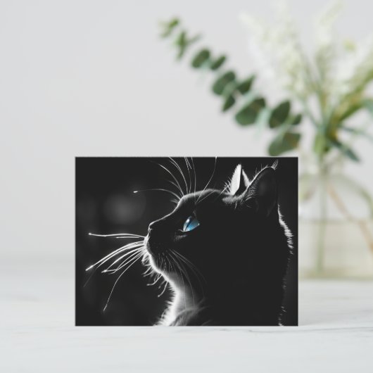 ペットの喪失に対する共感を込めた猫のバックライトグロウ ポストカード