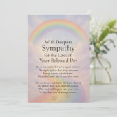 ペットの喪失の悔やみや弔慰 カード (スタンド正面)