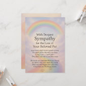 ペットの喪失の悔やみや弔慰 カード (正面/裏面インサイチュ)