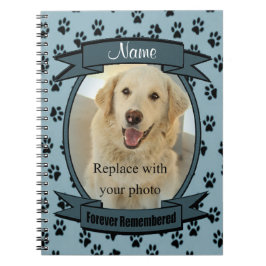 ペットの喪失をずっと思い出す – 犬か猫（青） ノートブック