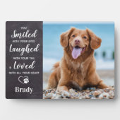 ペットの喪失ギフト 個別の写真 ペット犬メモリアル フォトプラーク (正面)