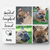 ペットの喪失ギフト - 犬の追悼記念品 ペットの哀悼 フォトプラーク (正面)