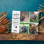 ペットの喪失ギフト - 犬の追悼記念品 ペットの哀悼 フォトプラーク (側面)