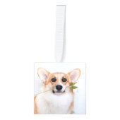 ペットの喪失ギフト 犬メモリアル 4枚の写真を飾るメモリアル キューブオーナメント (正面)