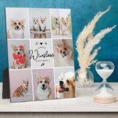 ペットの喪失ギフト 犬メモリアル 8枚の写真の思い出 フォトプラーク (側面)