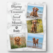 ペットの喪失 追悼 記念品 犬のメモリアル フォトプラーク (正面)