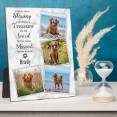 ペットの喪失 追悼 記念 犬のメモリアル フォトプラーク (側面)