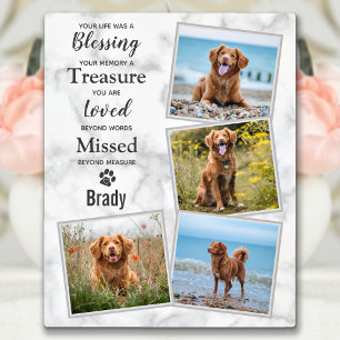 ペットの喪失 追悼 記念 犬のメモリアル フォトプラーク