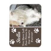 ペットの失われた我々のハートに手のプリント マグネット (縦)