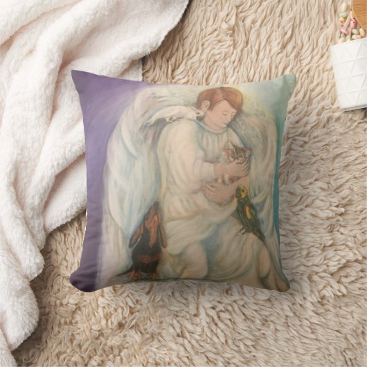 ペットの守護天使エンジェルボーイとペット枕 クッション (ブランケット)