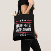 ペットの安全をもう一度 Funny Pet Safety Awareness トートバッグ (クローズアップ)