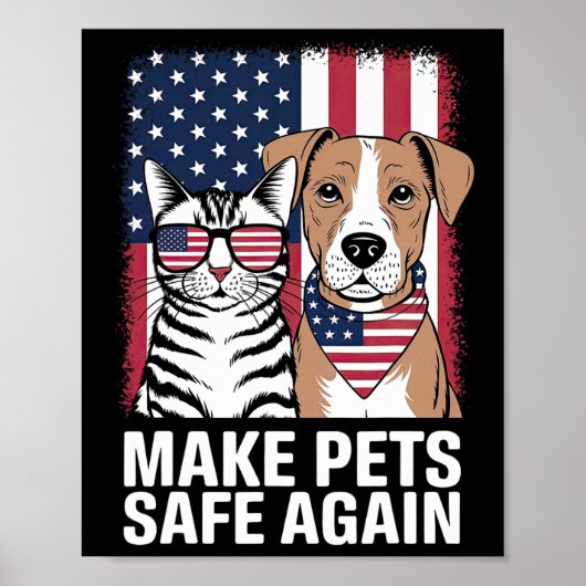 ペットの安全を再び選挙2024討論Cat Dog ポスター (正面)