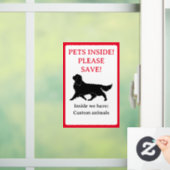 ペットの家のステッカー、ウィンドウにしがみつく ウィンドウサイン (ホーム)