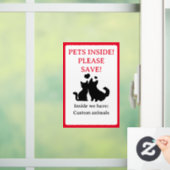 ペットの家のステッカー、ウィンドウにしがみつく ウィンドウサイン (ホーム)