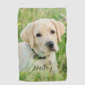 ペットの家族の写真 ゴルフタオル (正面)