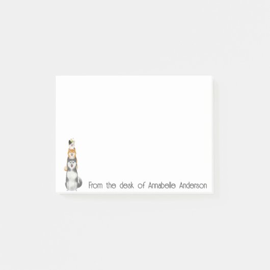 ペットの山をパーソナライズ ポストイット (正面)