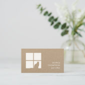 ペットの座り方|トリマーサービユニークスKraft 名刺 (スタンド正面)