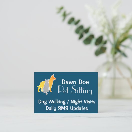 ペットの座り 名刺 (スタンド正面)