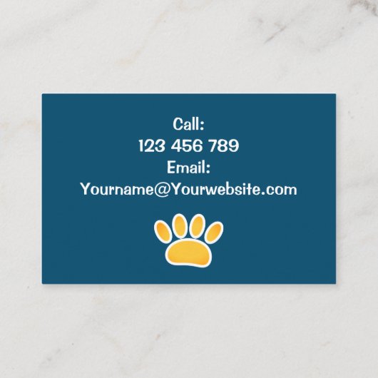 ペットの座り 名刺 (裏面)