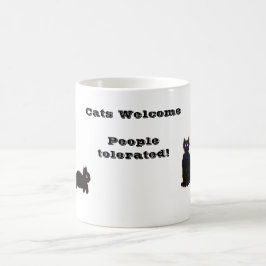ペットの引用文が許容される人々を迎える猫たち コーヒーマグカップ