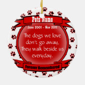 ペットの思い出に永遠に記憶されたオーナメント セラミックオーナメント (裏面)