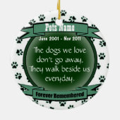 ペットの思い出に永遠に記憶されたオーナメント セラミックオーナメント (裏面)