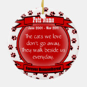 ペットの思い出に永遠に記憶されたオーナメント セラミックオーナメント (裏面)