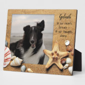 ペットの思い出のスタンディングビーチシェル フォトプラーク (側面)