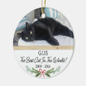 ペットの思い出の写真が飾れるクリスマスオーナメント セラミックオーナメント (左)