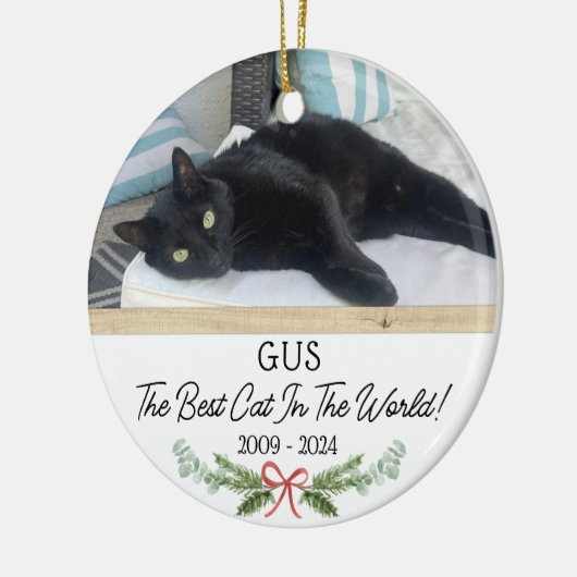 ペットの思い出の写真が飾れるクリスマスオーナメント セラミックオーナメント (左)