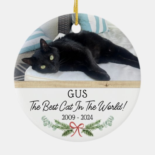 ペットの思い出の写真が飾れるクリスマスオーナメント セラミックオーナメント (裏面)
