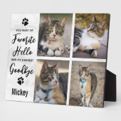 ペットの思い出の写真コラージュ 猫の追悼 フォトプラーク (側面)