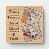 ペットの思い出の記念品 オーダーメイドペット写真プレート フォトプラーク (正面)