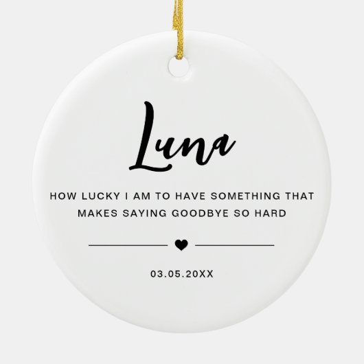 ペットの思い出を称える名言をカスタマイズ セラミックオーナメント (裏面)