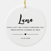 ペットの思い出を称える犬の名言をカスタマイズ セラミックオーナメント (裏面)