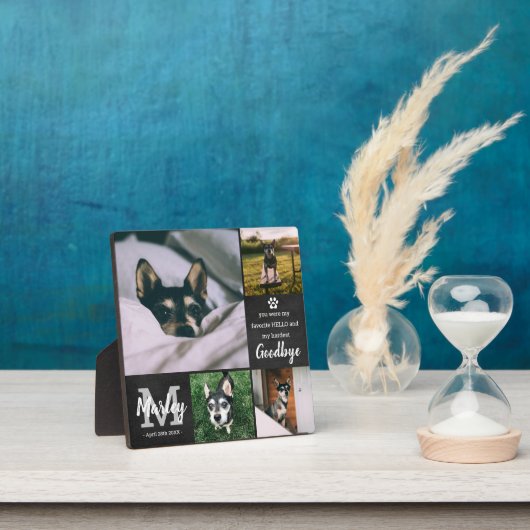 ペットの思い出を記念するオリジナル写真コラージュ フォトプラーク (インサイチュ)