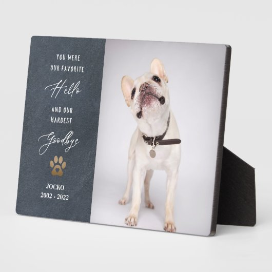 ペットの思い出を記念するオリジナル・フォト・コラージュ フォトプラーク (側面)