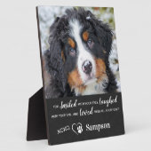 ペットの思い出プレート 愛犬の写真 フォトプラーク (側面)