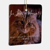 ペットの思い出メモリアル ネコの写真 セラミックオーナメント (右)