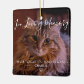 ペットの思い出メモリアル ネコの写真 セラミックオーナメント (左)