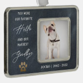 ペットの思い出 オーダーメイド ペットロス フォト コラージュ シルバープレートフレームオーナメント (右)