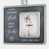 ペットの思い出 オーダーメイド ペットロス フォト コラージュ シルバープレートフレームオーナメント (左)