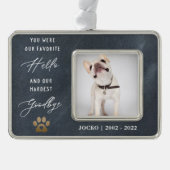 ペットの思い出 オーダーメイド ペットロス フォト コラージュ シルバープレートフレームオーナメント (正面)