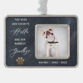 ペットの思い出 オーダーメイド ペットロス フォト コラージュ シルバープレートフレームオーナメント